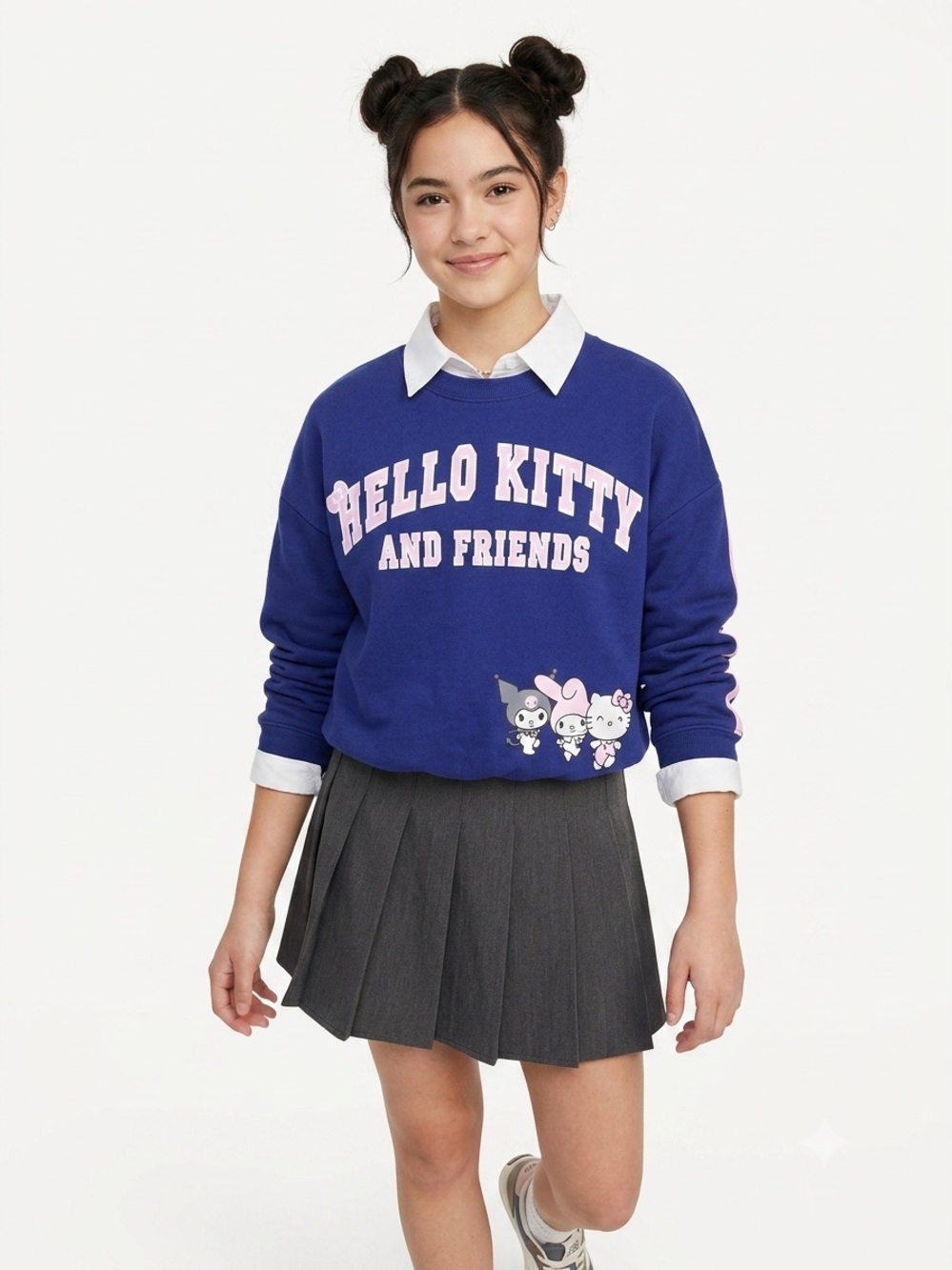 NWT Hello Kitty and Friends Navy Bubble Sweatshirt size Small